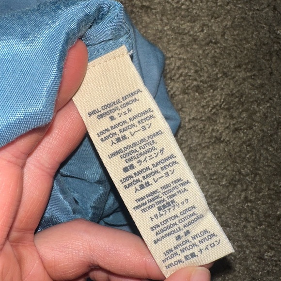 Free People Moon Child Embroidered Maxi Dress Blue Mesh Trim- Size 0 - Picture 10 of 14